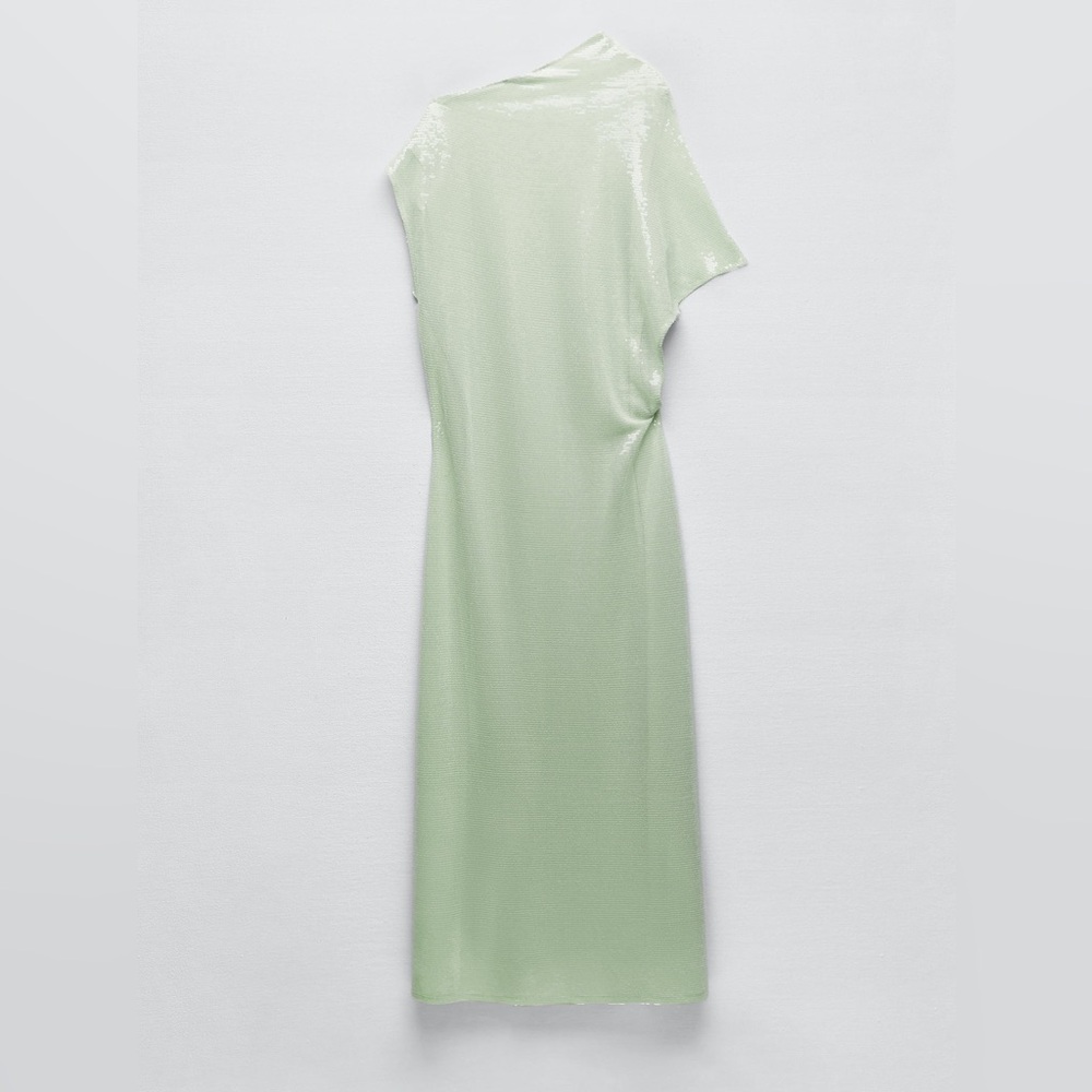 Zara Sequin Asymmetric Knit Limited Edition Dress - Picture 14 of 16